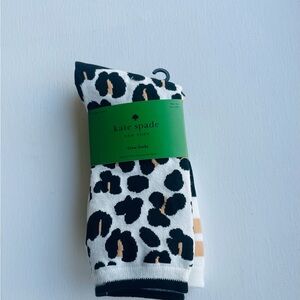 Kate Spade Crew Socks Leopard, Logo & Cream Strip